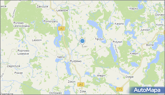 mapa Kolonia Rydzewo, Kolonia Rydzewo na mapie Targeo